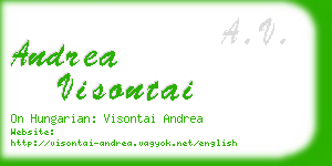 andrea visontai business card